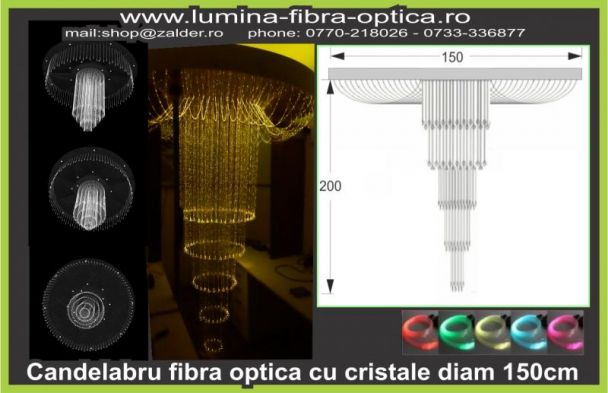 Candelabru fibra optica D150cm