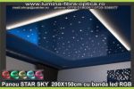 Panou STAR SKY 200X150cm  plexy negru lucios