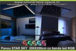Panou STAR SKY 200X200cm plexy negru lucios