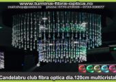 Candelabru fibra optica D 120cm MULTICRISTAL